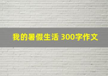 我的暑假生活 300字作文